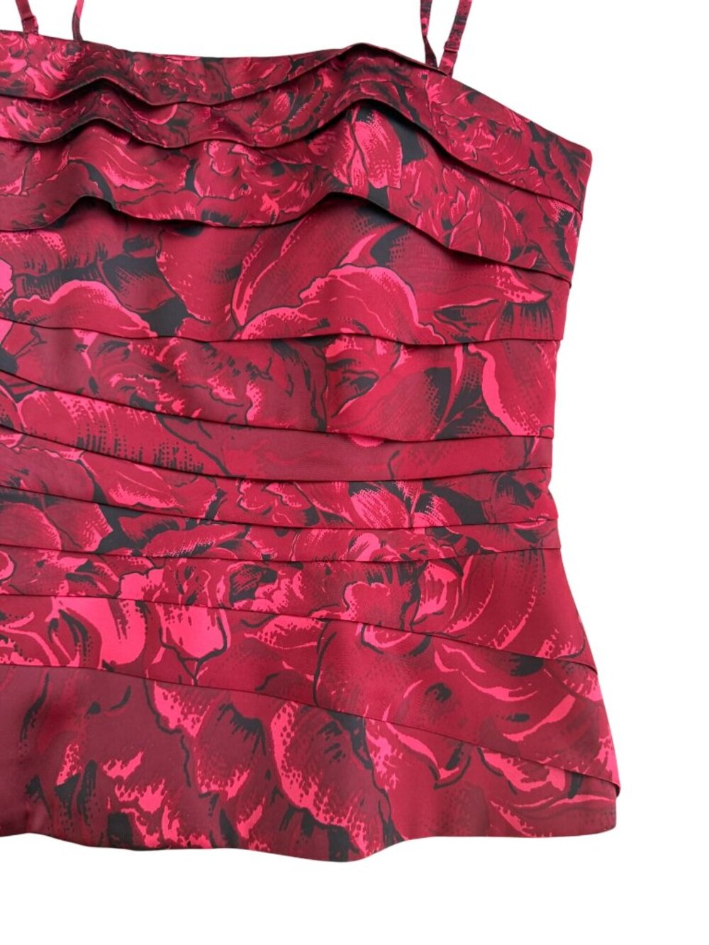WHITE HOUSE BLACK MARKET Red Corset Style Tank Top Size 0 - Picture 6 of 6